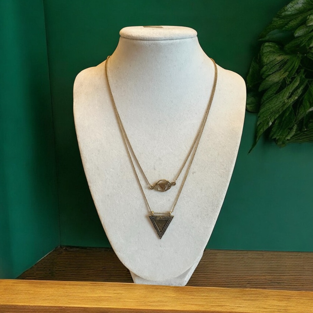 Marlyn Schiff Gold Plated Double Layered Necklace NWT‎
